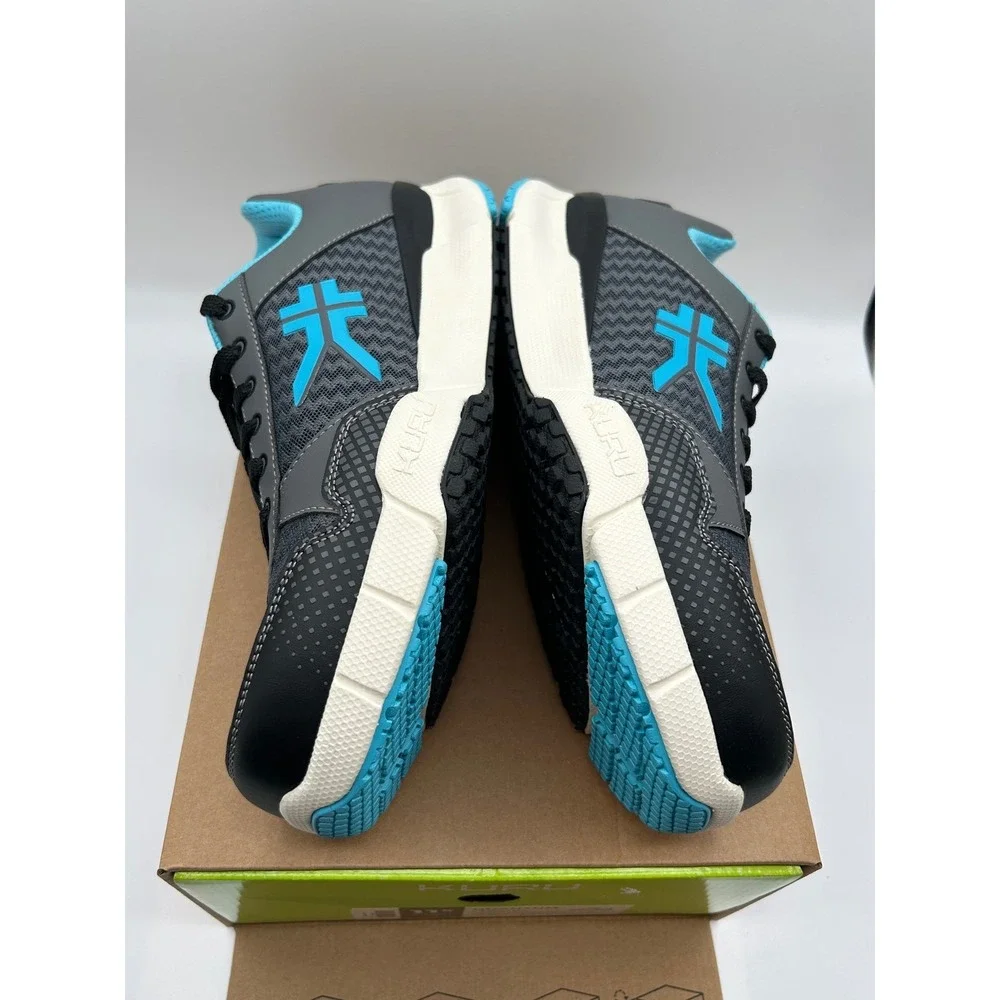Kuru Quantum Sneakers, Women's 5 Wide, Urban Concrete,Topaz Blue, White, (NIB)